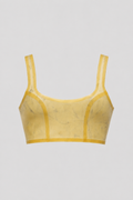YELLOW DYED LATEX CROP TOP