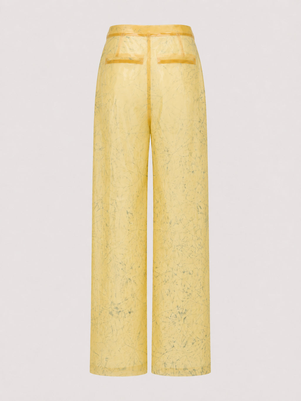 YELLOW DYED LATEX WIDE PANTS