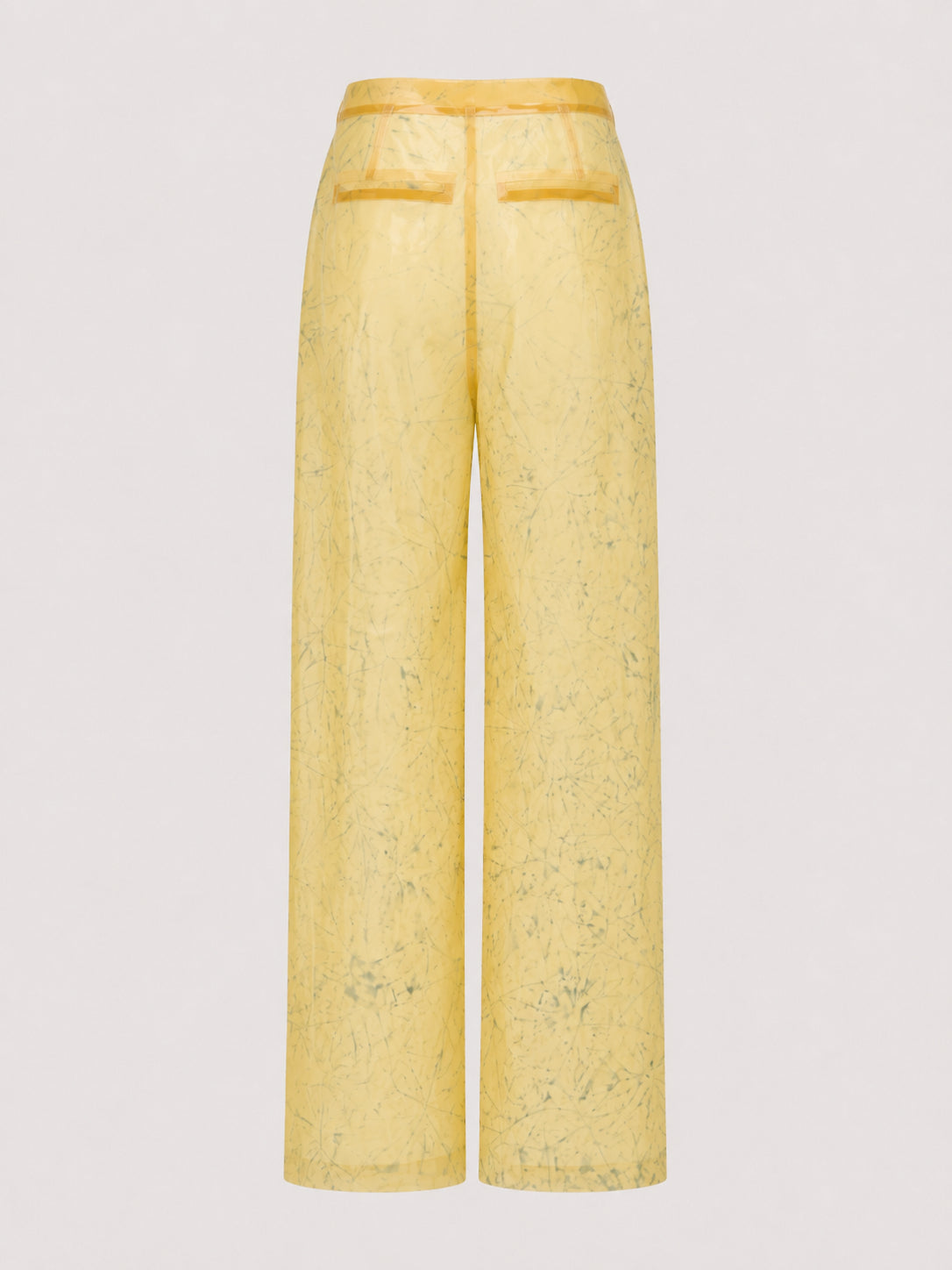 YELLOW DYED LATEX WIDE PANTS