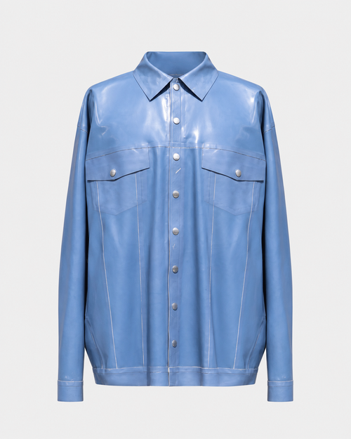 BLUE DYED LATEX JEAN JACKET