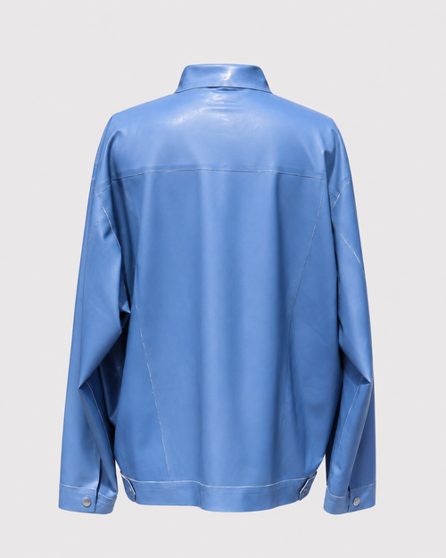 BLUE DYED LATEX JEAN JACKET
