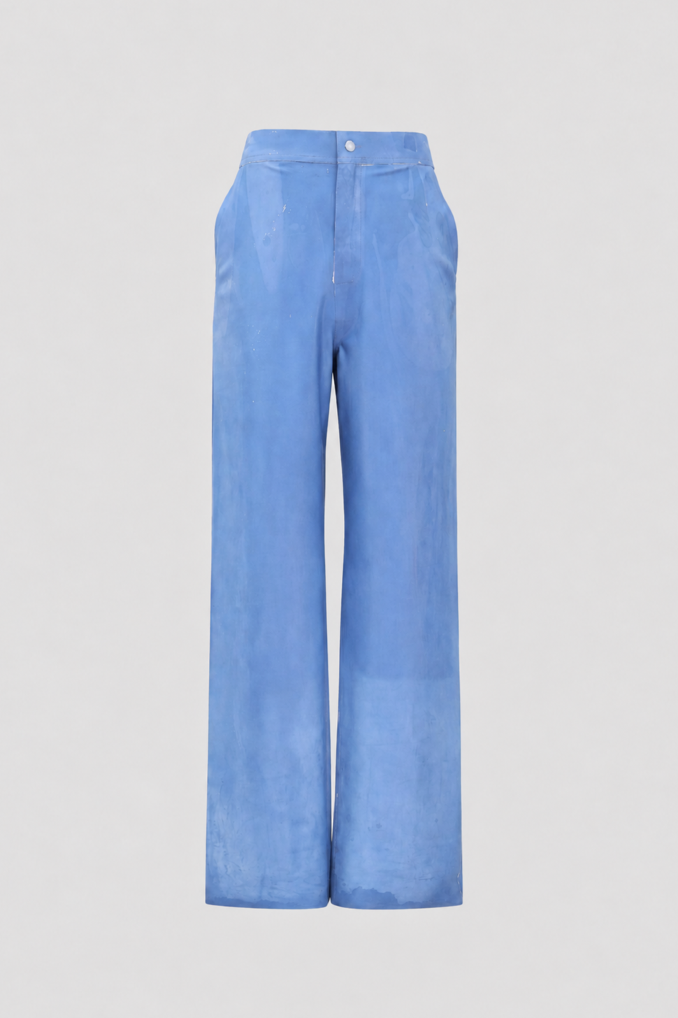 BLUE DYED LATEX STRAIGHT PANTS