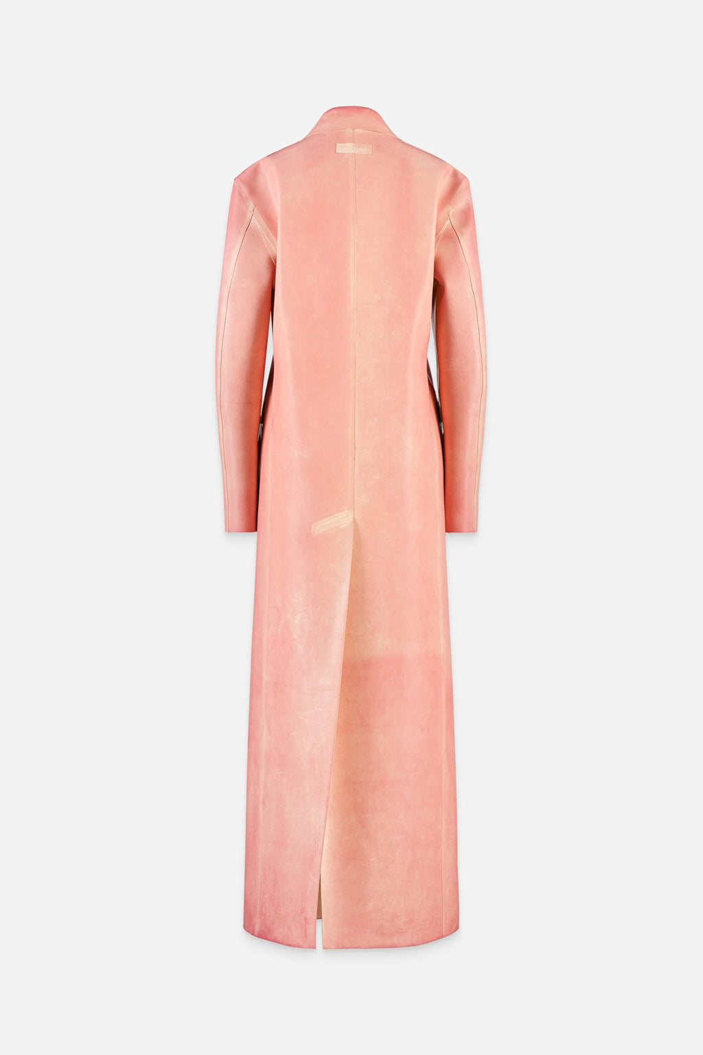 PINK DYED LATEX LONG COAT